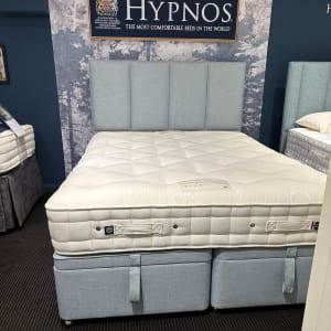Hypnos Cotton Origins 8 SuperStorage Divan Set With Francesca Headboard Hemel Hempstead Branch Ex Display: Standard Kingsize - 150x200cm